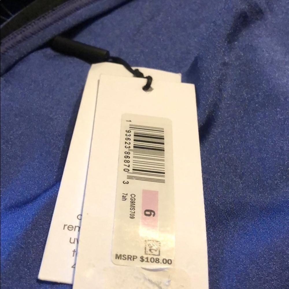 CALVIN Klein Starburst Belted One Piece Swimsuit - Picture 4 of 5